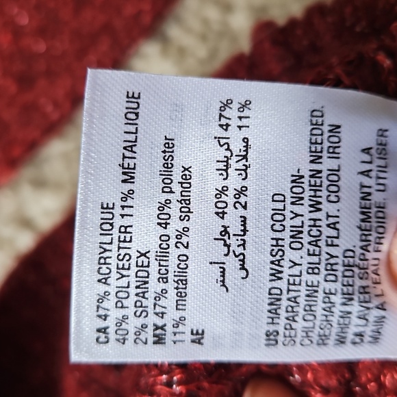 I.N.C. International Concepts Red Sweater With Subtle Red Sequin Detailing, XL - Picture 6 of 7